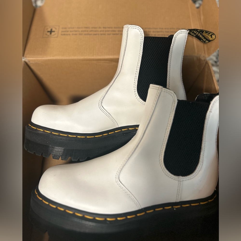 Dr. Martens 2976 Quad Platforms Chelsea Women’s Boots.